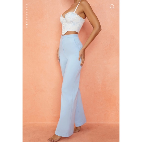 Oh Polly Pants - NWT Oh Polly High Waisted Wide Leg Pants in Blue